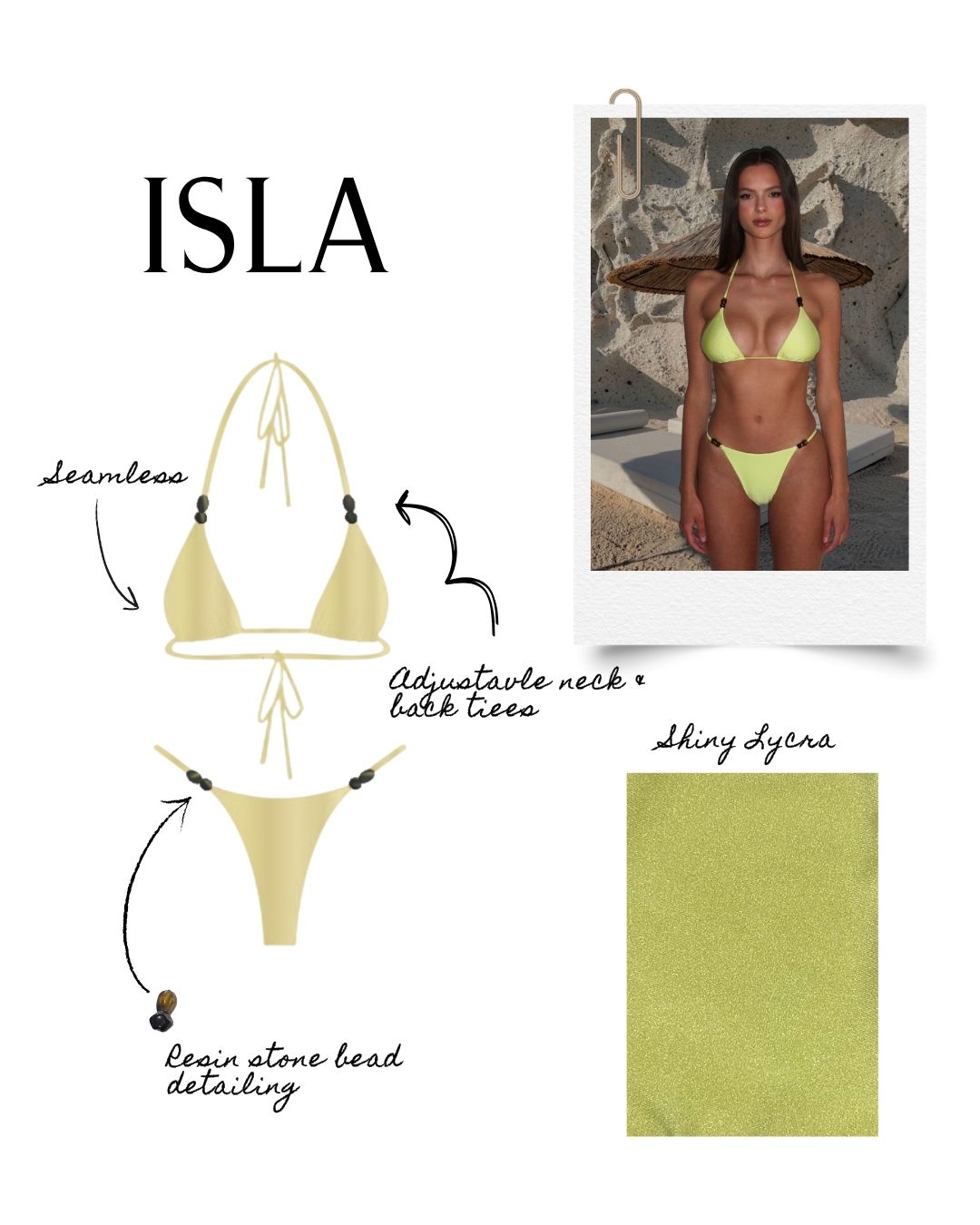 Isla Triangle Bikini Top | Limoncello