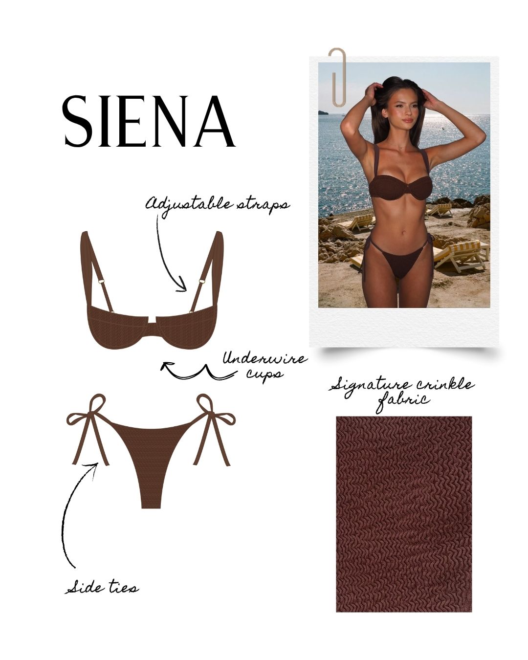 Siena Underwire Bikini Top | Cacao