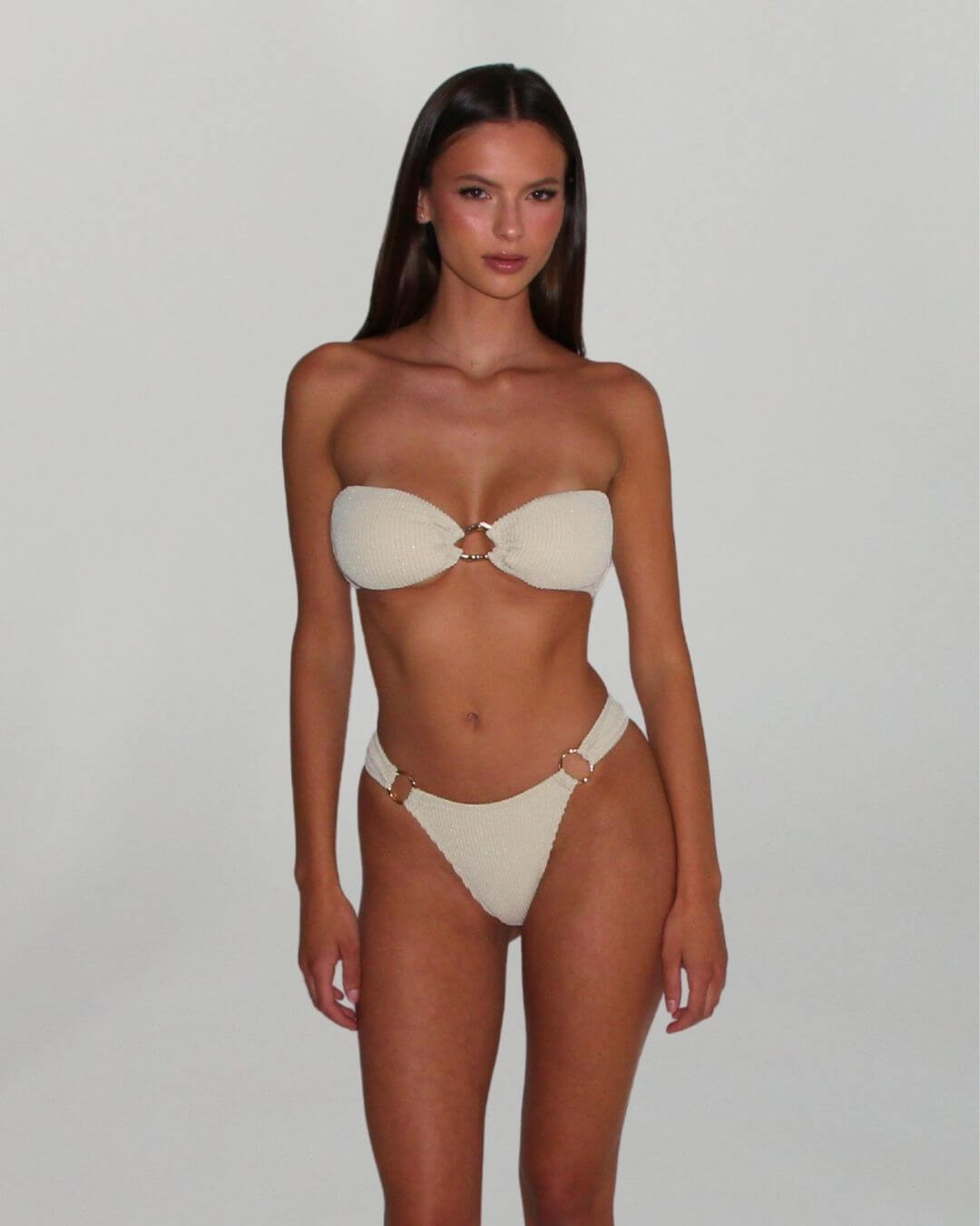 Mia Bandeau Bikini Top | Pearl