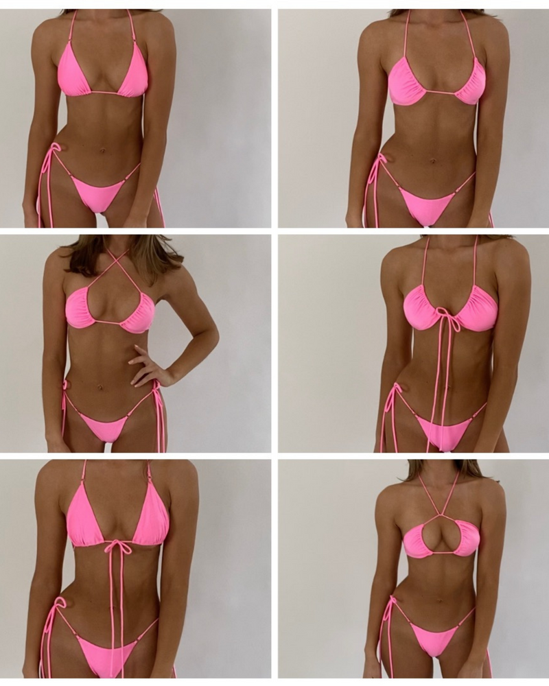 Kaia Bikini Top | Hot Pink